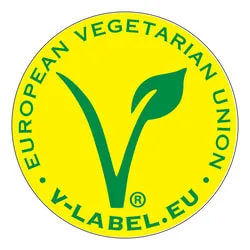 Label für vegane + vegetarische Produkte