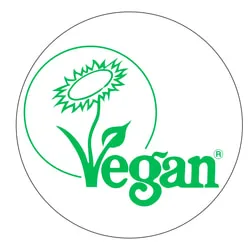 Label für vegane Produkte - Vegan Blume